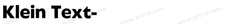 Klein Text字体转换